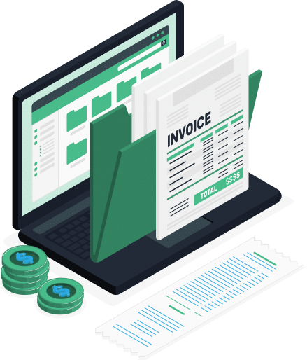 picture showing her invoicing software
